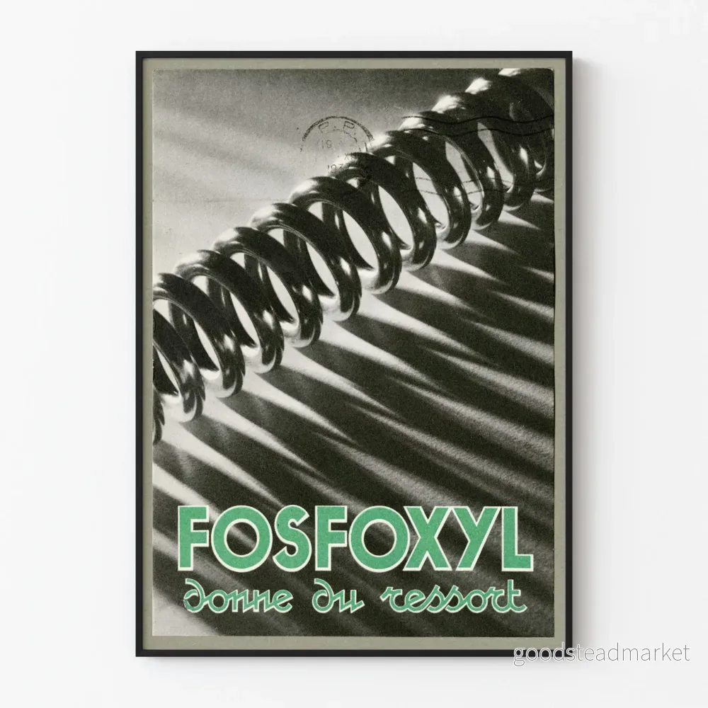 Vintageposter Fosfoxyl industriell väggdekoration