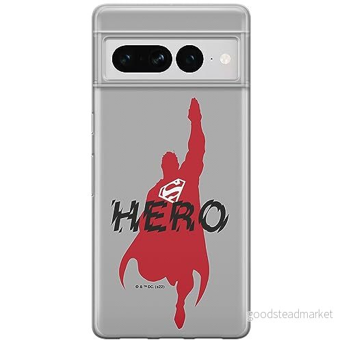 ERT GROUP mobiltelefonfodral för Google PIXEL 7 PRO originalt och officiellt licensierat DC mönster Superman 038 optimalt anpassad till formen på mobiltelefonen, fodral tillverkad av TPU plast 5905795173494