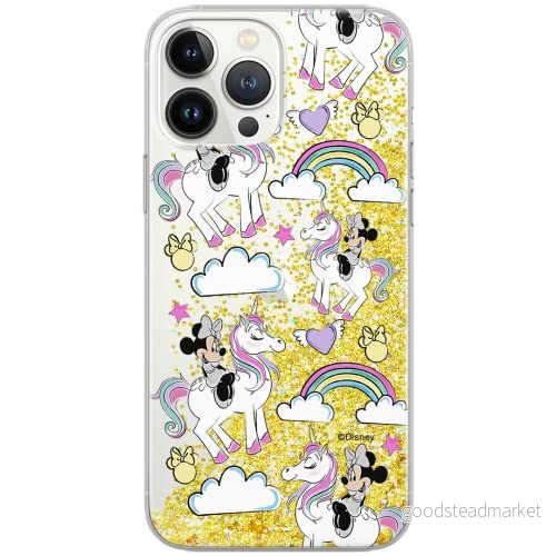 ERT GROUP mobiltelefonfodral för Apple Iphone 12 Mini originalt och officiellt licensierat Disney mönster Minnie 037 Vit optimalt anpassad till formen på mobiltelefonen, med glitter overflow effekt 5903040379462