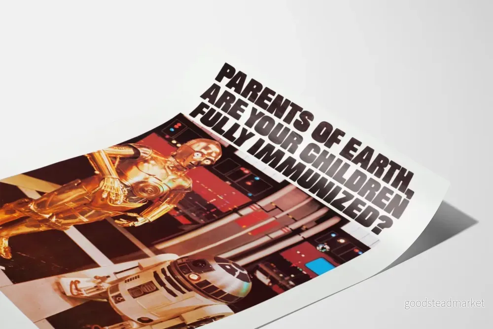 Vintage Star Wars-Poster för vaccination av barn - Bild 3