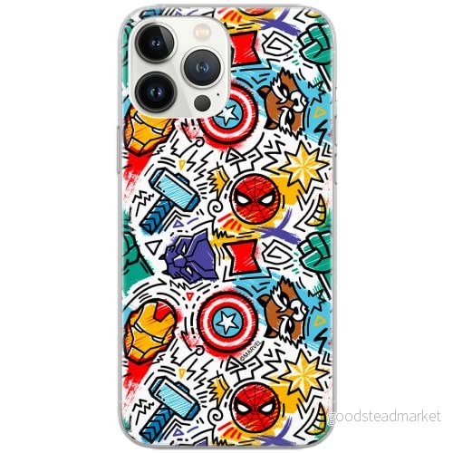ERT GROUP mobiltelefonfodral för Samsung S9 originalt och officiellt licensierat Marvel mönster Avengers 027 Vit optimalt anpassad till formen på mobiltelefonen, fodral tillverkad av TPU plast 5904805199707