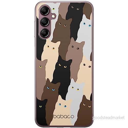 ERT GROUP mobiltelefonfodral för Samsung A14 4G/5G originalt och officiellt licensierat Babaco mönster Cats 001 optimalt anpassad till formen på mobiltelefonen, fodral tillverkad av TPU plast 5905511828219