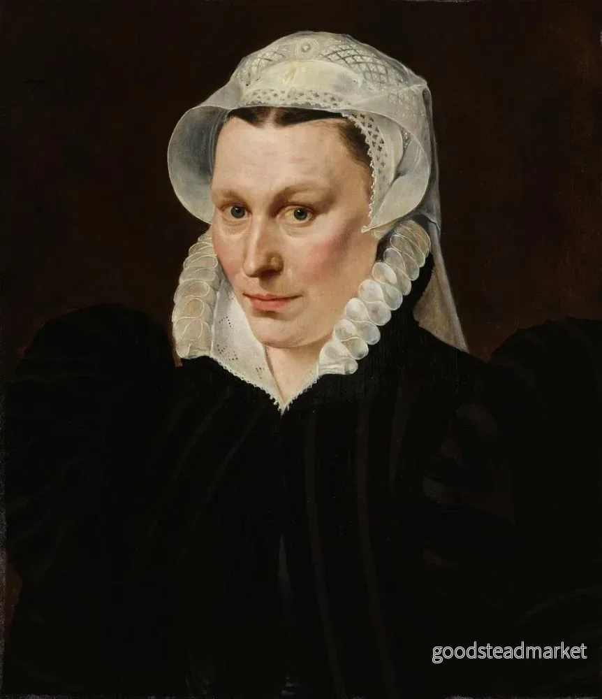Målning Portrait de Magdalena Plantin - Adriaen Thomasz Key - Bild 2
