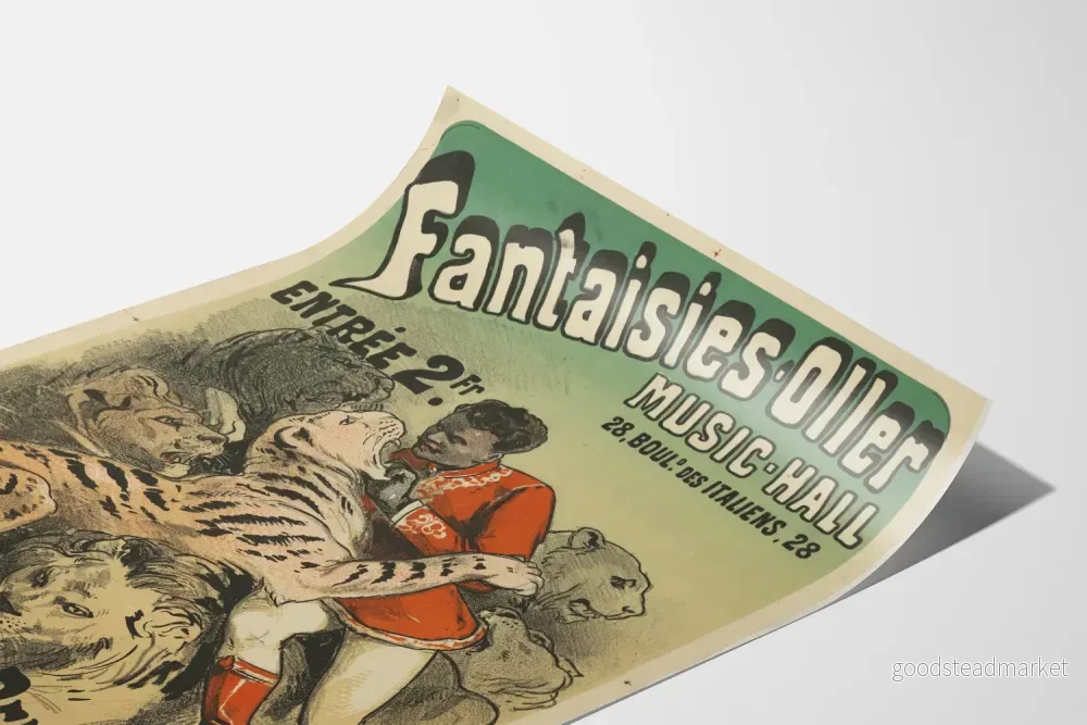 Vintageposter Fantaisies-Oller Music-Hall Le Dompteur Noir - Bild 3