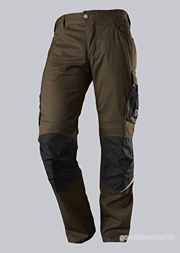 BP latzhose, stretch hängslen med klämmor, 285,00 g/m² tygblandning, brun/svart, 48/50 l 4055301618948
