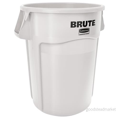 Rubbermaid Commercial Products Ventilerad Brute rund behållare 167 liter vit 1779740 86876209082
