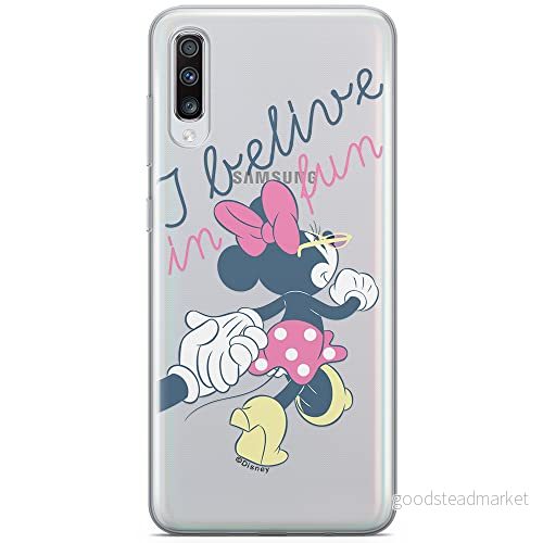 ERT GROUP mobiltelefonfodral för Samsung A70 originalt och officiellt licensierat Disney mönster Minnie 005 optimalt anpassad till formen på mobiltelefonen, gedeeltelijk transparant 5902980410495