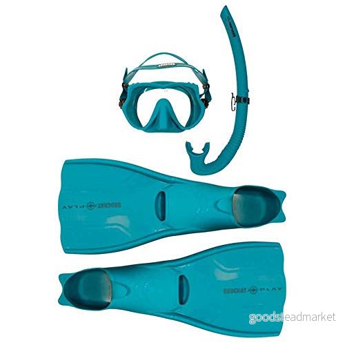 Beuchat Mask och snorkel fenor set för barn, Atoll blå, 36/37 3278551014167