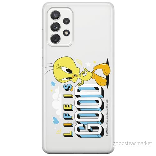 ERT GROUP mobiltelefonfodral för Samsung A52 5G / LTE 4G A52S originalt och officiellt licensierat Looney Tunes mönster Tweety 016, gedeeltelijk transparant 5905795099503