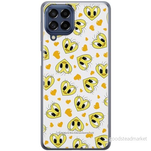 ERT GROUP mobiltelefonfodral för Samsung M33 5G originalt och officiellt licensierat Looney Tunes mönster Tweety 017 optimalt anpassad till formen på mobiltelefonen, fodral tillverkad av TPU plast 5905795120443
