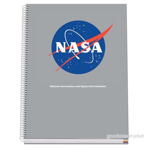 Dohe Rutad A4 Spiralbunden Rutmönstrad Anteckningsbok, 100 Ark, 90 g/m², Rutstorlek 5 mm, Hård Omslag, NASA Grey, Skolmaterial Grå 8421938516074
