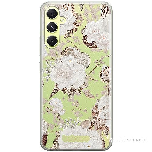 ERT GROUP mobiltelefonfodral för Samsung A34 5G originalt och officiellt licensierat Babaco mönster Flowers 044 optimalt anpassad till formen på mobiltelefonen, gedeeltelijk transparant 5905511785956