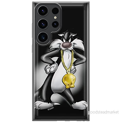 ERT GROUP mobiltelefonfodral för Samsung S23 ULTRA originalt och officiellt licensierat Looney Tunes mönster Sylvester 002 anpassad till formen på mobiltelefonen, fodral tillverkad av TPU plast 5905511460136