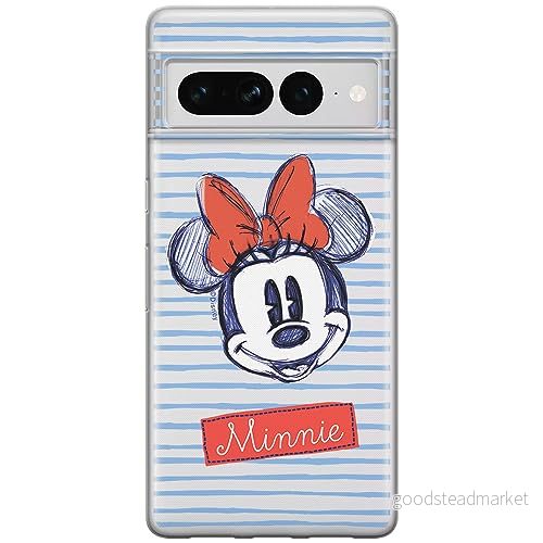 ERT GROUP mobiltelefonfodral för Google PIXEL 7 PRO originalt och officiellt licensierat Disney mönster Minnie 011 optimalt anpassad till formen på mobiltelefonen, gedeeltelijk transparant 5905795162795