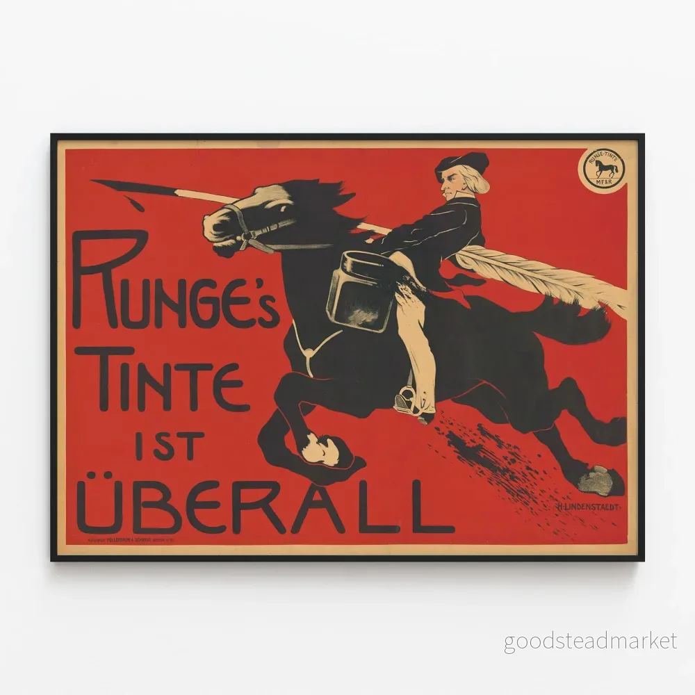Vintage reklamposter Runges hästbläck Vintage reklamposter Runges hästbläck