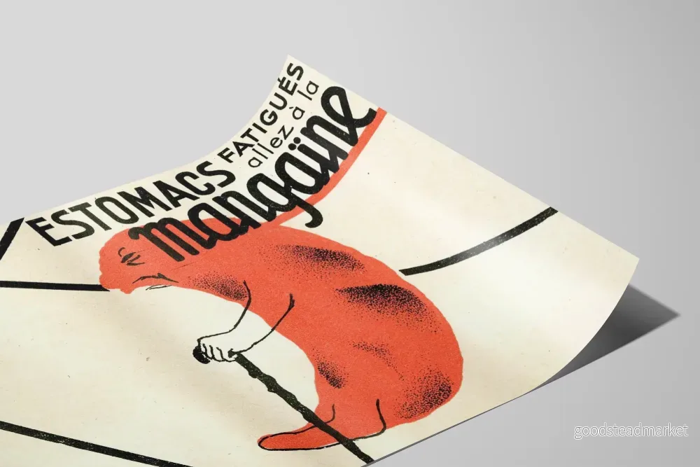 Vintageaffisch Mangäine - Väggdekoration Hälsa och Välbefinnande - Bild 2