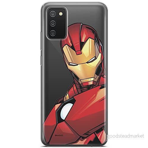 ERT GROUP mobiltelefonfodral för Samsung A02S originalt och officiellt licensierat Marvel mönster Iron Man 005 optimalt anpassad till formen på mobiltelefonen, gedeeltelijk transparant 5903040235331