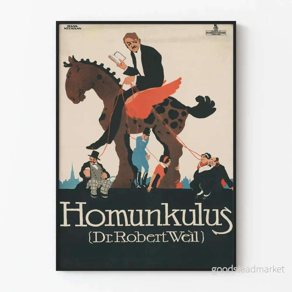 Vintageposter Homunkulus Dr Robert Weill av Hans Neumann