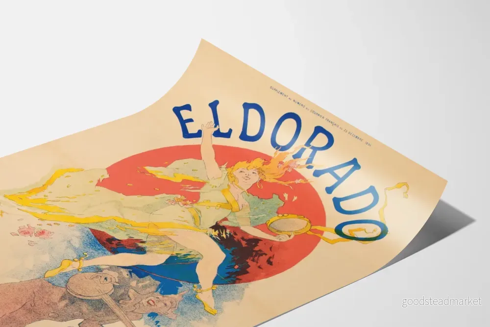 Vintageposter Eldorado Music Hall 1894 - Konstnärlig väggdekoration - Bild 3