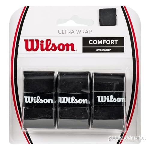 Wilson Overgrip, Ultra Wrap Unisex, Svart, Paket med 3, WRZ403000 887768147204