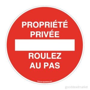 AUA SIGNALETIQUE Privat egendomspanel, rulla i steg Ø 200 mm, aluminium dibond 3 mm 3666180269476 AUA SIGNALETIQUE Privat egendomspanel, rulla i steg Ø 200 mm, aluminium dibond 3 mm 3666180269476