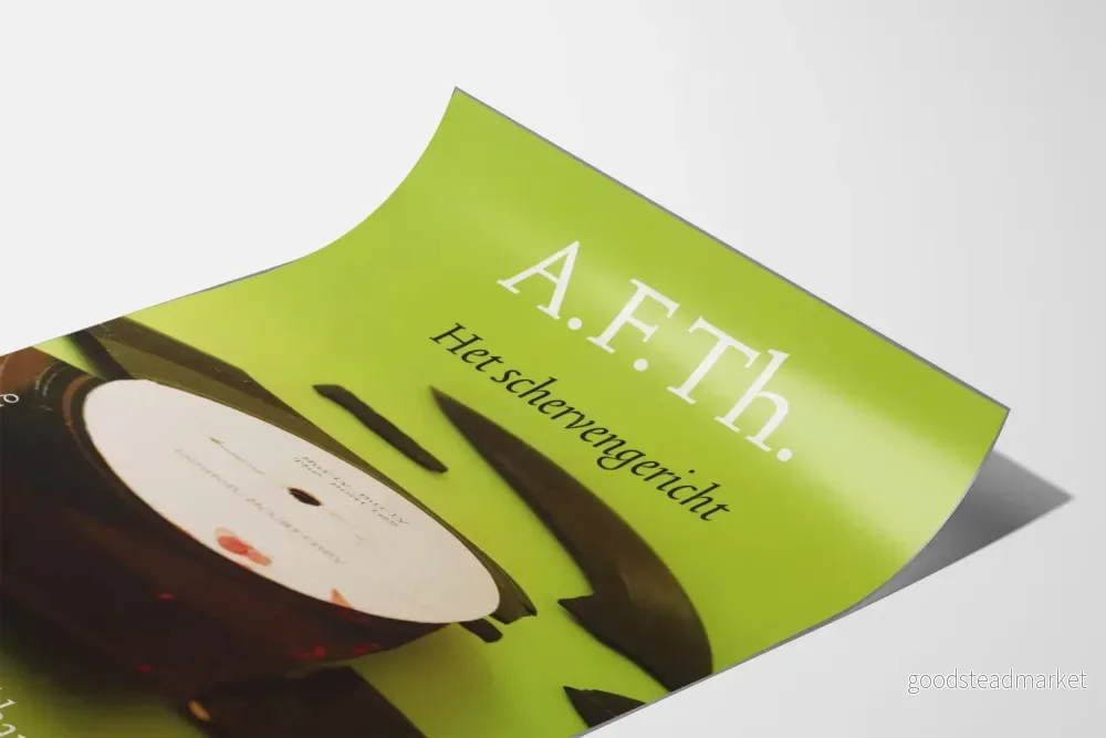 Grön poster A.F.Th. Het Schervengericht med trasig vinylskiva - Bild 3