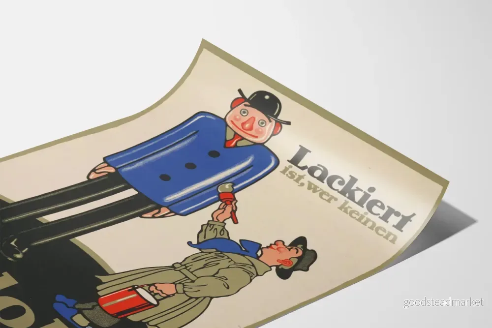 Vintageposter Sadolit målning och lack - Bild 3