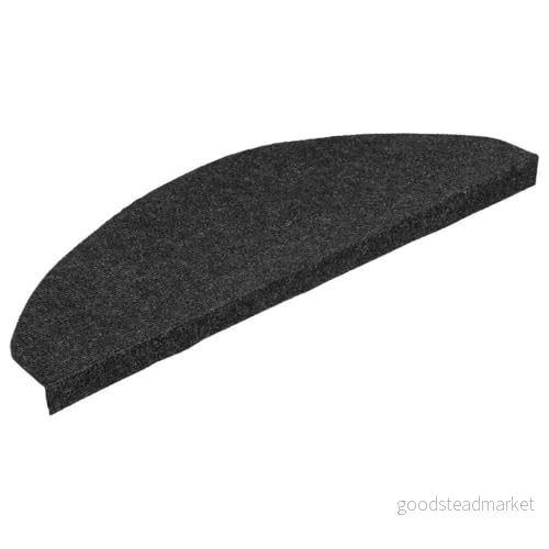 Trappstegsmattor självhäftande 10 st svart 65x22,5x3,5 cm 8720845891008