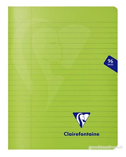 Clairefontaine Ref 303745C Mimeys sida häftad anteckningsbok (96 sidor) 170 x 200 mm storlek, Polypro fodral, 90 gsm borstat velumpapper, fodrad (+marginal) linjering blandade färger (paket 3663619032588