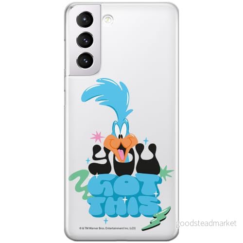 ERT GROUP mobiltelefonfodral för Samsung S21 PLUS originalt och officiellt licensierat Looney Tunes mönster Roadrunner 003 optimalt anpassad till formen på mobiltelefonen, gedeeltelijk transparant 5905795125721