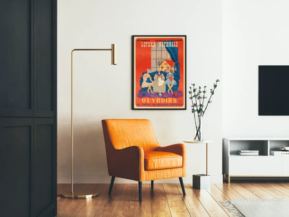 Vintageaffisch Nationallotteriet - Ouvroirs-sektionen - Bild 2
