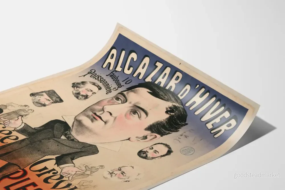 Vintageposter av Alcazar d'Hiver av H. Plessis - Retro väggdekoration - Bild 3