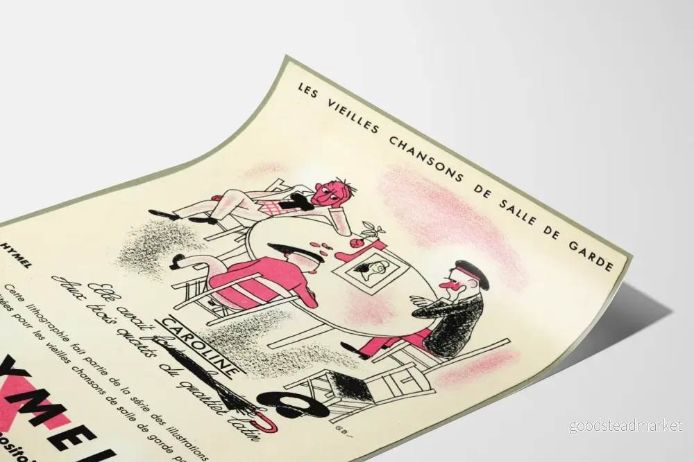 Vintageposter Les Vieilles Chansons de Salle de Garde - Hymel - Bild 3