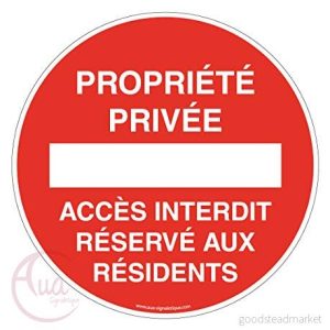 AUA SIGNALETIQUE Privat egendom panel förbjuden åtkomst för invånare Ø 230 mm, aluminium dibond 3 mm 3666180032544 AUA SIGNALETIQUE Privat egendom panel förbjuden åtkomst för invånare Ø 230 mm, aluminium dibond 3 mm 3666180032544