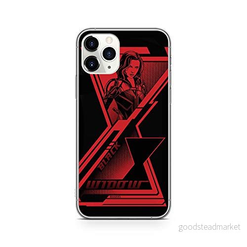 ERT GROUP mobiltelefonfodral för Apple Iphone 11 PRO originalt och officiellt licensierat Marvel mönster Black Widow 003 Vit anpassad till formen på mobiltelefonen, fodral tillverkad av TPU plast 5903537657042