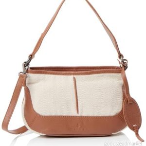 Boline damaxelväska i läder dragkedja, brun beige, beige 4065804891328 Boline damaxelväska i läder dragkedja, brun beige, beige 4065804891328
