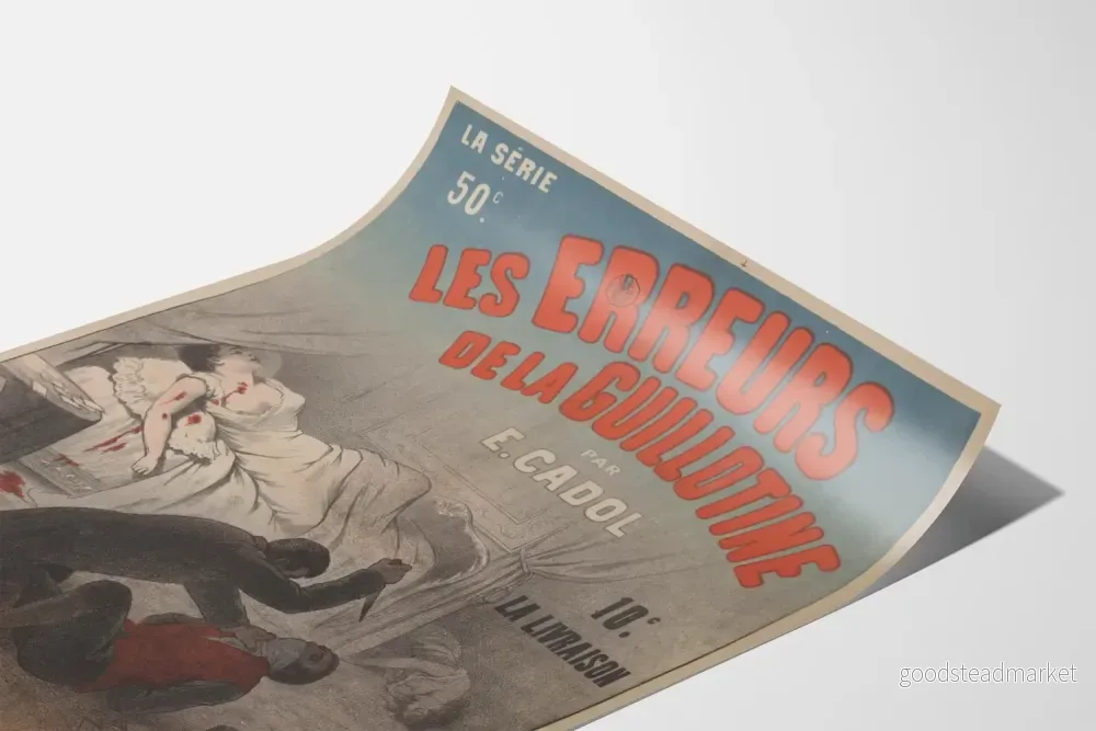 Vintageposter Les erreurs de la guillotine av E. Cadol - Bild 3