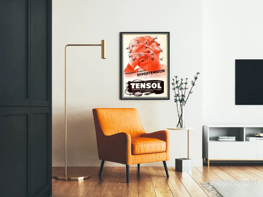 Vintageposter för medicinsk reklam Tensol mot hypertoni - Bild 2