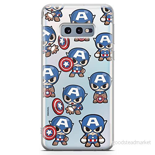 ERT GROUP mobiltelefonfodral för Samsung S10e originalt och officiellt licensierat Marvel mönster Captain America 029 optimalt anpassad till formen på mobiltelefonen, gedeeltelijk transparant 5904805318283