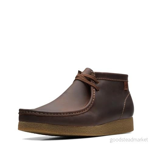 Clarks Shacre Chukka Boot för män, Bivaxläder, 43 EU 889303370405