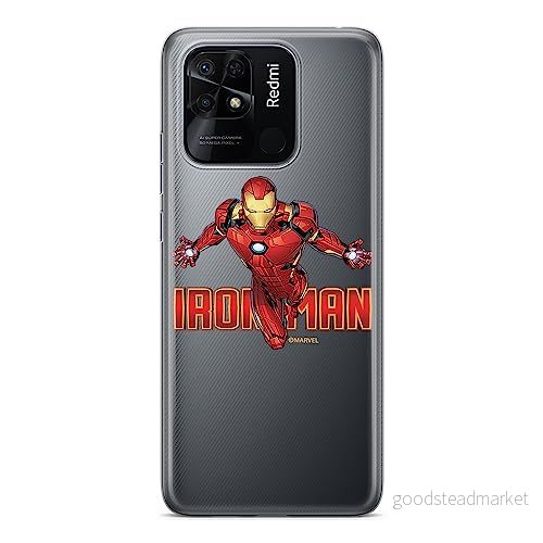 ERT GROUP mobiltelefonfodral för Xiaomi REDMI 10C originalt och officiellt licensierat Marvel mönster Iron Man 030 optimalt anpassad till formen på mobiltelefonen, gedeeltelijk transparant 5905511546694