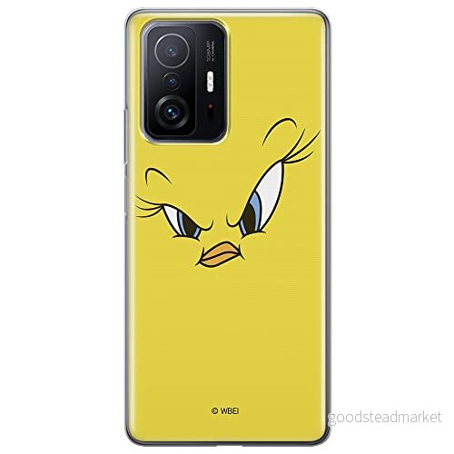 ERT GROUP mobiltelefonfodral för Xiaomi 11T 5G / PRO originalt och officiellt licensierat Looney Tunes mönster Tweety 001 anpassad till formen på mobiltelefonen, fodral tillverkad av TPU plast 5904805556524