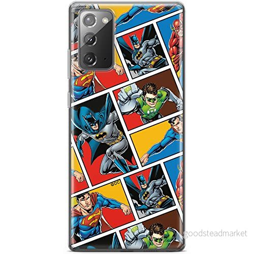 ERT GROUP mobiltelefonfodral för Samsung GALAXY NOTE 20 originalt och officiellt licensierat DC mönster Justice League 001 anpassad till formen på mobiltelefonen, fodral tillverkad av TPU plast 5903040453438