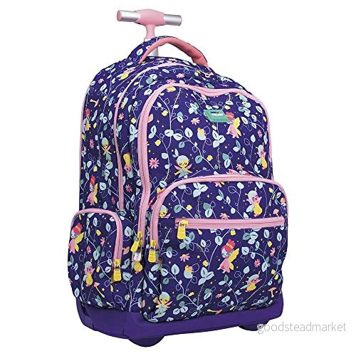 MILAN® Ryggsäck med hjul 6 dragkedjor (25 l) Fairy Tale Special Series, lila 8411574099925