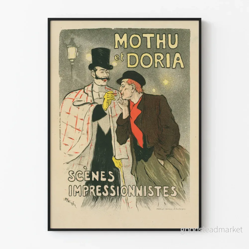 Vintageposter Mothu och Doria Impressionistiska scener