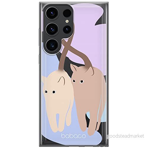 ERT GROUP mobiltelefonfodral för Samsung S23 ULTRA originalt och officiellt licensierat Babaco mönster Cats 013 optimalt anpassad till formen på mobiltelefonen, gedeeltelijk transparant 5905511471828