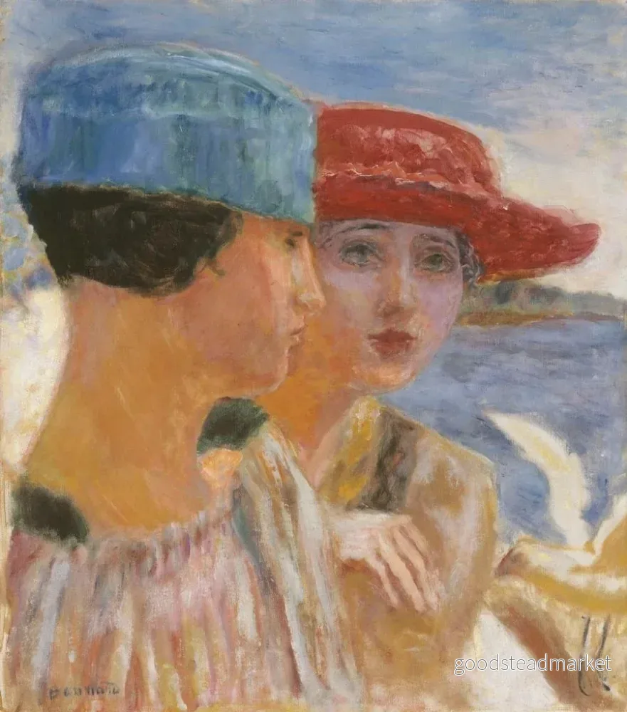 Målning av unga flickor och mås - Pierre Bonnard | Konsttryck - Bild 2