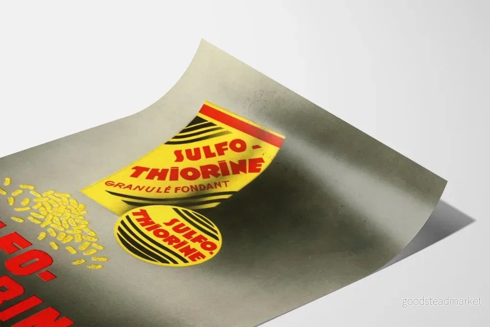 Vintageposter för Sulfo-Thiorine för desinfektion av luftvägar och matsmältningssystem - Bild 3