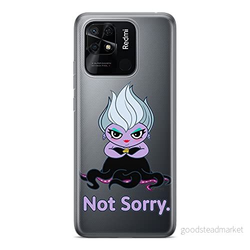 ERT GROUP mobiltelefonfodral för Xiaomi REDMI 10C originalt och officiellt licensierat Disney mönster Ursula 004 optimalt anpassad till formen på mobiltelefonen, gedeeltelijk transparant 5905511550769