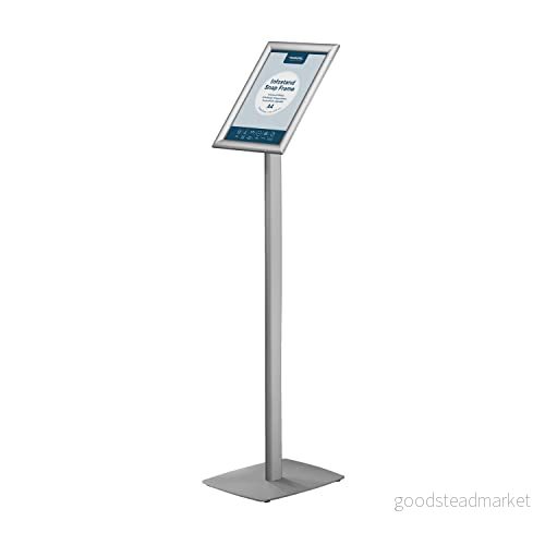 OPUS 2 Informationsstativ med A4 Snäppram, Aluminium, 1,12 m 8713931550330